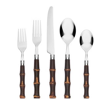 Cambridge Bamboo-Look 20 pc Flatware Set