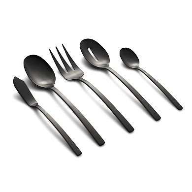 Cambridge Beacon Black Satin 45-pc. Flatware Set