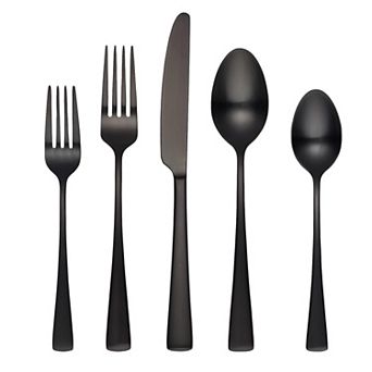 Cambridge Cerys Black Satin 20 pc Flatware Set