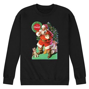 Men's CocaCola Vintage Santa with Dog Sweatshirt