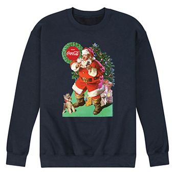 Men's CocaCola Vintage Santa with Dog Sweatshirt