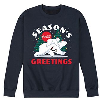 Men's CocaCola Seasons Greetings Polar Bears Sweatshirt