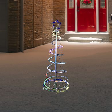 4' LED Color Changing Multiple Function Outdoor Spiral Christmas Tree