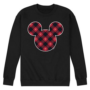 Disney's Men's Mickey Mouse Silhouette Plaid Fill Tee