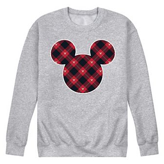 Disney's Men's Mickey Mouse Silhouette Plaid Fill Tee