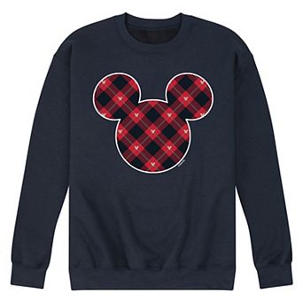 Disney's Men's Mickey Mouse Silhouette Plaid Fill Tee