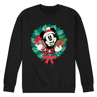 Disney's Men's Mickey Mouse Wreath Fleece