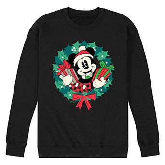 Disney's Men's Mickey Mouse Wreath Fleece