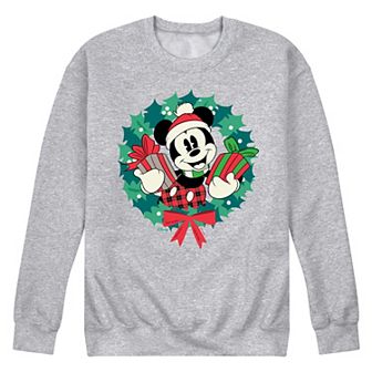 Disney's Men's Mickey Mouse Wreath Fleece