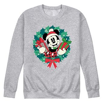 Disney's Men's Mickey Mouse Wreath Fleece