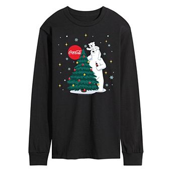 Men's CocaCola Christmas Tree Long Sleeve Graphic Tee