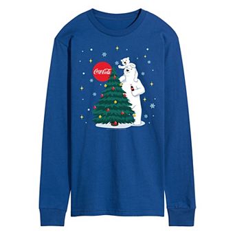 Men's CocaCola Christmas Tree Long Sleeve Graphic Tee