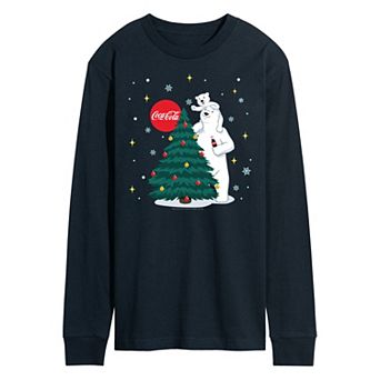 Men's CocaCola Christmas Tree Long Sleeve Graphic Tee