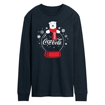 Men's CocaCola Polar Bear Snowglobe Long Sleeve Graphic Tee