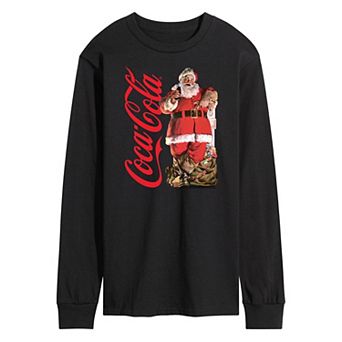 Men's CocaCola Vintage Santa Long Sleeve Graphic Tee