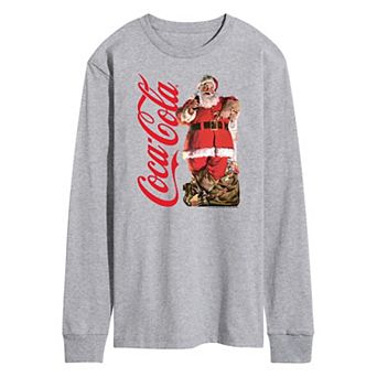 Men's CocaCola Vintage Santa Long Sleeve Graphic Tee