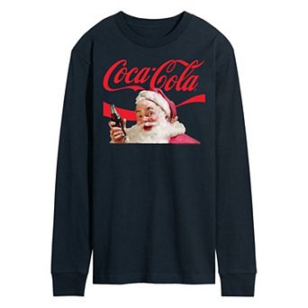 Men's CocaCola Santa Logo Long Sleeve Graphic Tee
