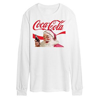 Men's CocaCola Santa Logo Long Sleeve Graphic Tee