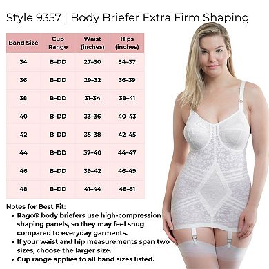 Extra Firm Open Bottom Body Briefer with Garters
