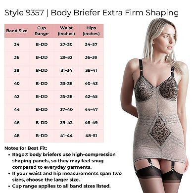 Extra Firm Open Bottom Body Briefer with Garters