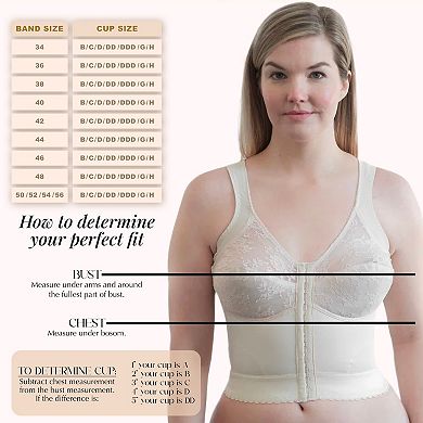 Front Closure Back Support Long Line Bra