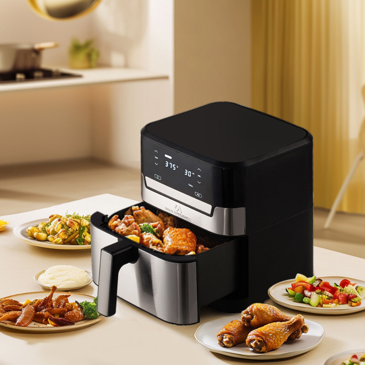 Uber Appliance Air fryer XL Premium - 7QT Stainless Steel