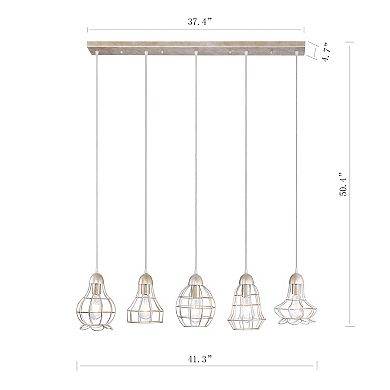 Greenville Signature 5-Light Linear Pendant  for Dining Room, Kitchen Island
