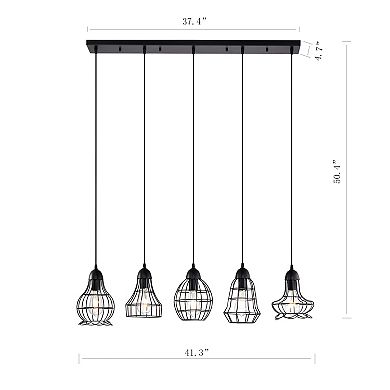 Greenville Signature 5-Light Linear Pendant  for Dining Room, Kitchen Island