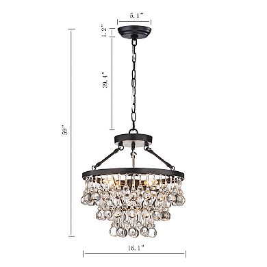 Greenville Signature 5-Light Crystal Tiered Chandelier