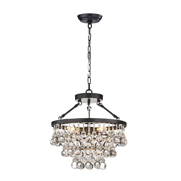 Hong Kong Best New Zhu Yuan Lighting Co. Ariane Black 5 Light Chandelier for Living Dining Room Bedroom