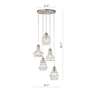 Greenville Signature 5-Light Cluster Pendant for Dining Room, Kitchen Island