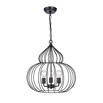 Greenville Signature 3-Light Gourd-Shape Globe Chandelier for Living/Dining Room, Bedroom, Entryway