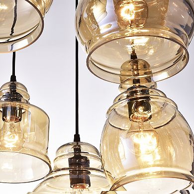 Greenville Signature 8-Light Cluster Bell Pendant for Dining/Living Room, Entryway
