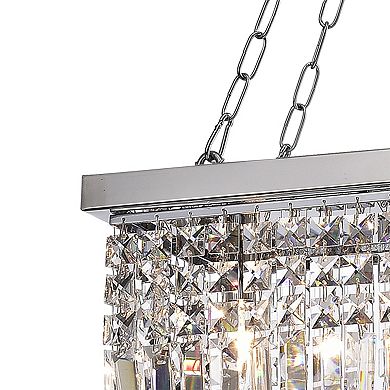 Greenville Signature 5-Light Rectangular Crystal Chandelier for Dining/Living Room, Kitchen Island