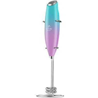 Zulay Kitchen High Powered Double Whisk Milk Frother Handheld Mixer with Improved Motor