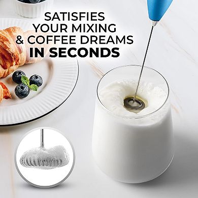 Zulay Powerful Milk Frother Handheld Foam Maker for Lattes
