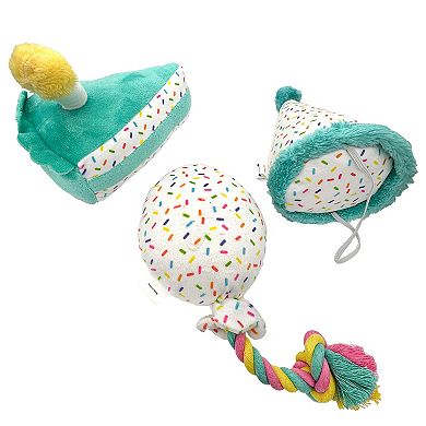 Woof Birthday 3-pack Dog Toy