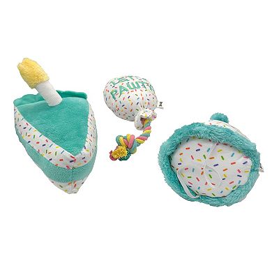 Woof Birthday 3-pack Dog Toy