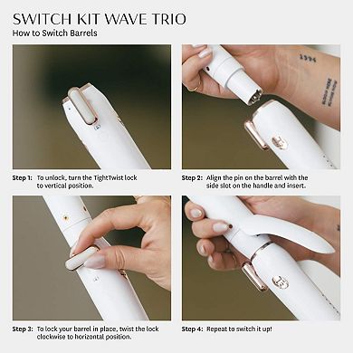 Switch Kit Wave Trio Interchangeable Curling Iron with 3 Barrels