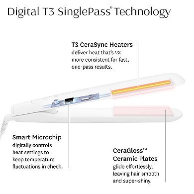 SinglePass StyleMax Professional 1" Flat Iron with Automated Heat