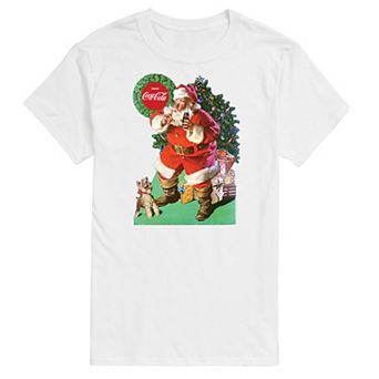 Men's CocaCola Vintage Santa With Dog Tee