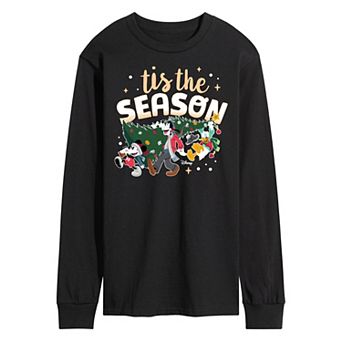 Disney's Mickey Mouse & Friends Men's 'Tis The Season Long Sleeve Graphic Tee