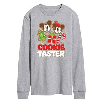 Disney's Mickey & Minnie Mouse Men's Official Cookie Taster Long Sleeve Graphic Tee