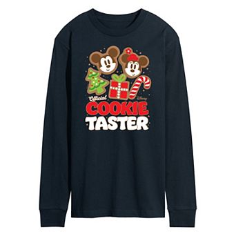 Disney's Mickey & Minnie Mouse Men's Official Cookie Taster Long Sleeve Graphic Tee