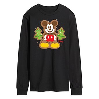 Disney's Mickey Mouse Men's Cookie Long Sleeve Graphic Tee