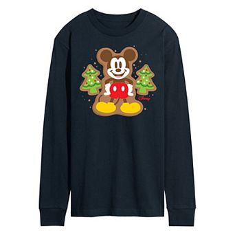 Disney's Mickey Mouse Men's Cookie Long Sleeve Graphic Tee