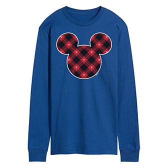 Disney's Men's Mickey Mouse Silhouette Plaid Fill
