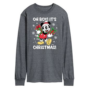 Disney's Men's Oh Boy Its Christmas Long-sleeved Tee