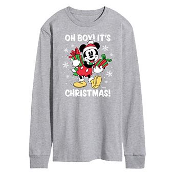 Disney's Men's Oh Boy Its Christmas Long-sleeved Tee
