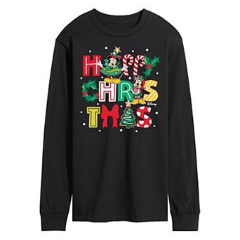 Disney's Men's Happy Christmas Icons Long-sleeved Tee
